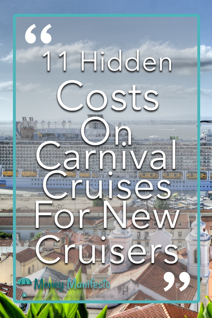 11 hidden costs on carnival cruises overlaid over cruise ship